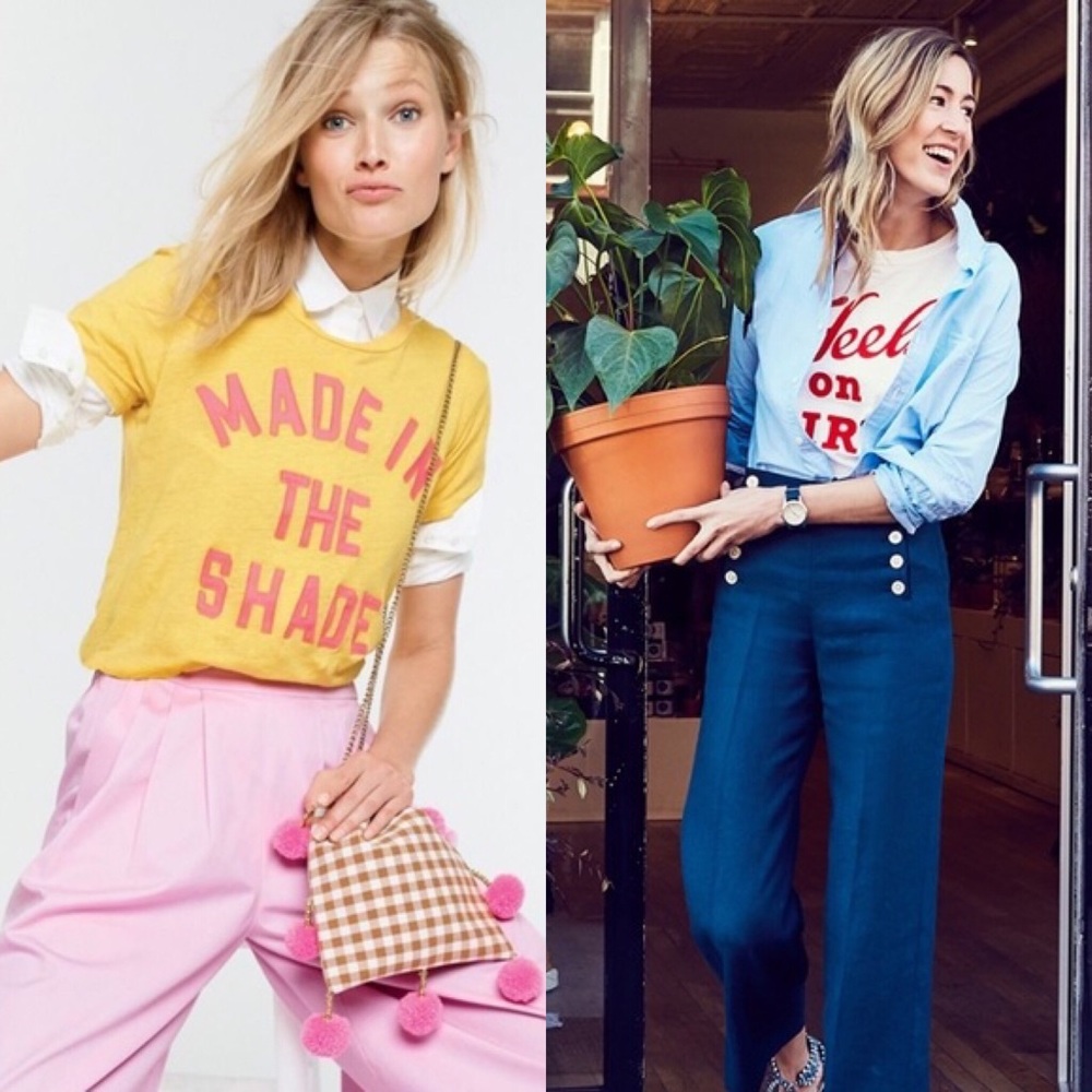 J. Crew Graphic tees / t-shirts bundle. ☀️💕👠